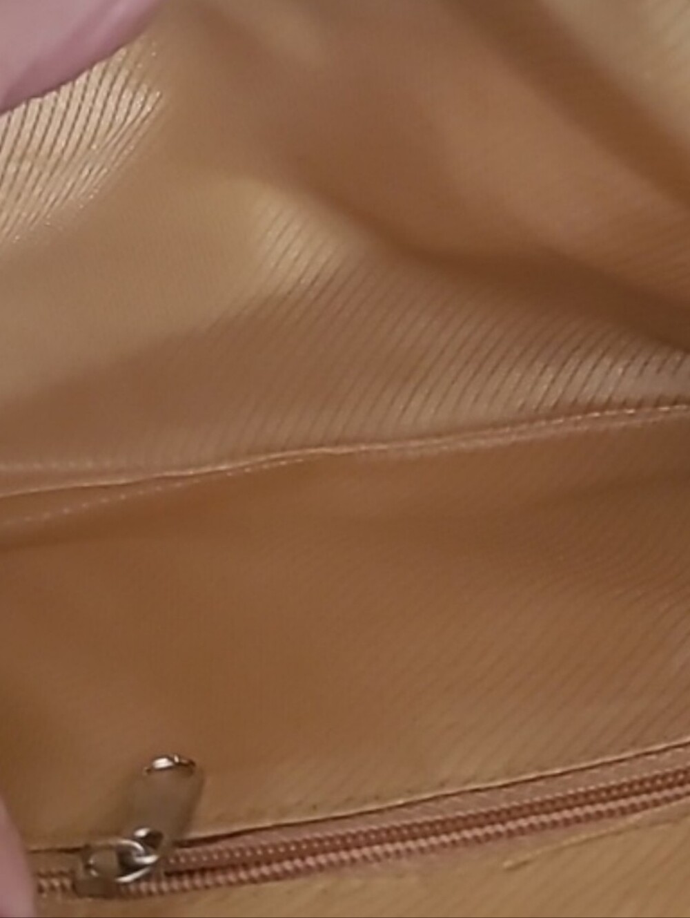 Versatile Tan Shoulder Bag with Zip Pocket - Unbranded